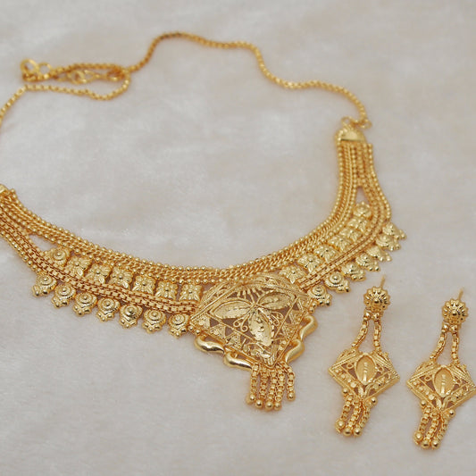 Flawless Forming Gold 3 Layer Necklace Set (Assorted Design)