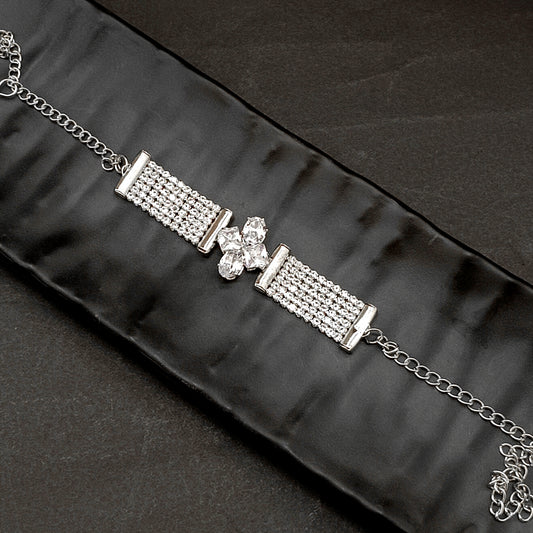 Sparkling Silver Plated Crystal Bracelet