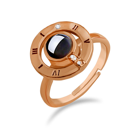 Copper Plated single Adjustable Ring Reflecting I love you In 100 Languages