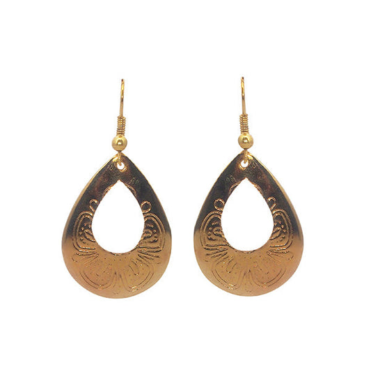 Zinc Alloy Gold Plated Dangler Earrings