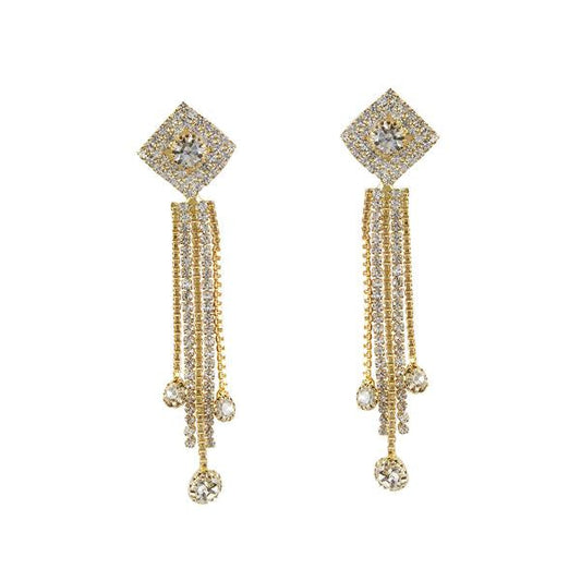 Austrian Stone Gold Plated Dangler Earrings