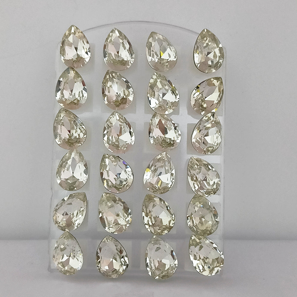 The99Jewel Pack of 12 White Color Crystal Stud Earrings Combo -1004758A