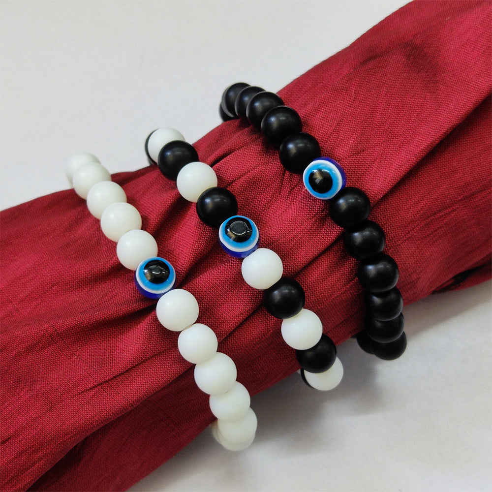 The99Jewel Trinity Evil Eye Beads Bracelet Combo - 1005264