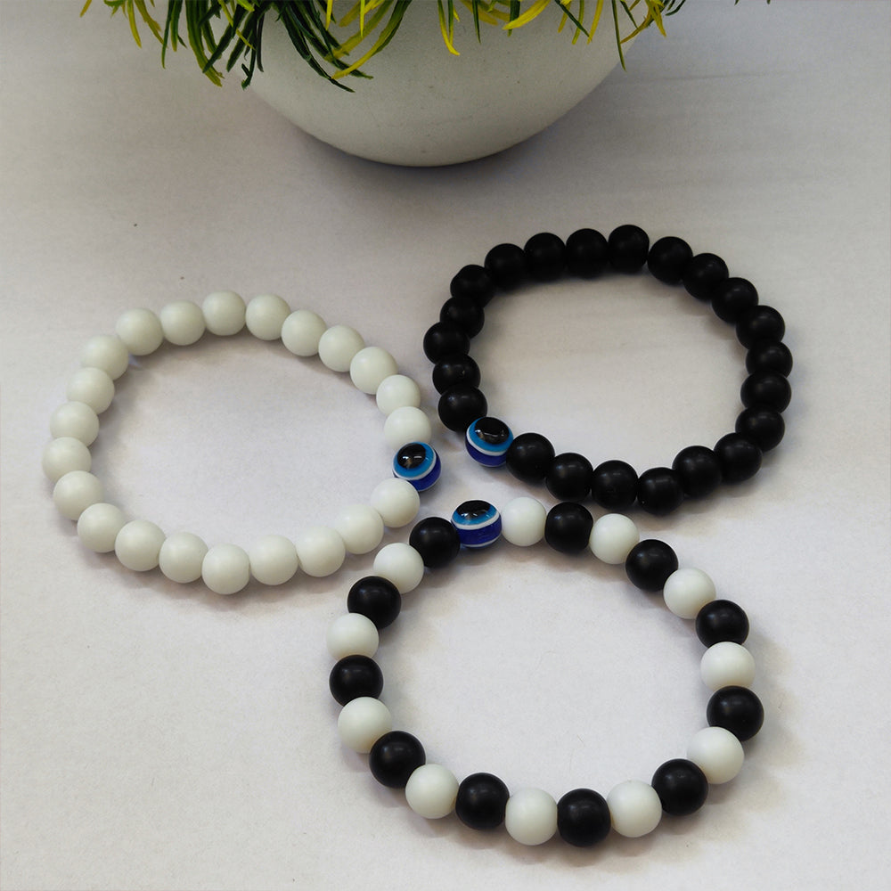 The99Jewel Trinity Evil Eye Beads Bracelet Combo - 1005264