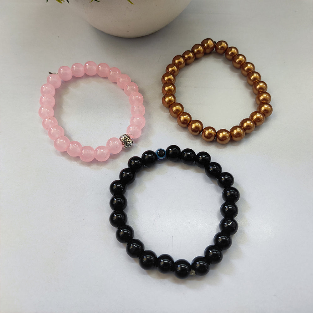 The99Jewel Trinity Evil Eye Beads Bracelet Combo - 1005264