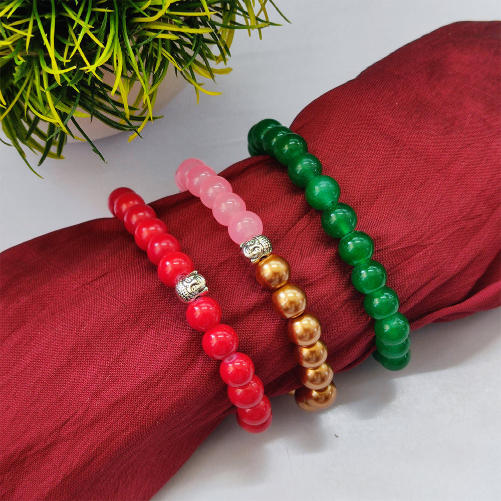 The99Jewel Trinity Evil Eye Beads Bracelet Combo - 1005264