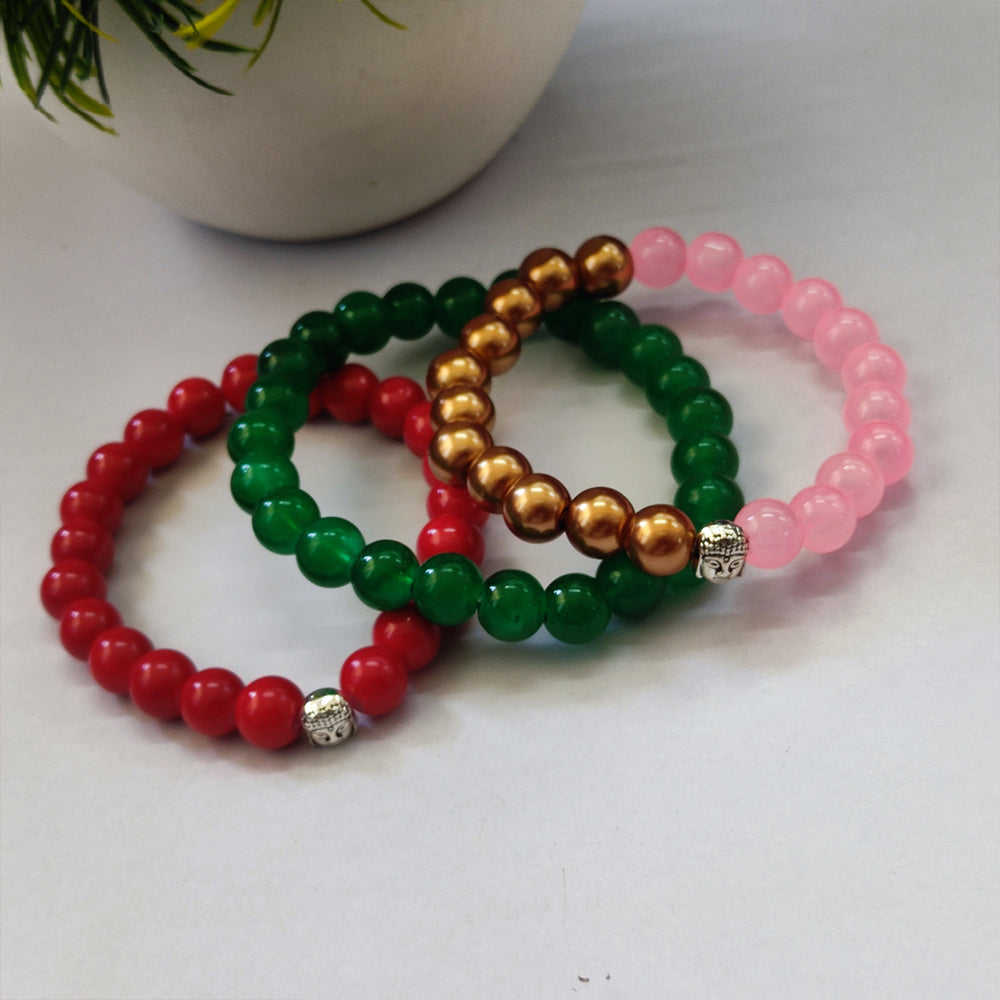 The99Jewel Trinity Evil Eye Beads Bracelet Combo - 1005264