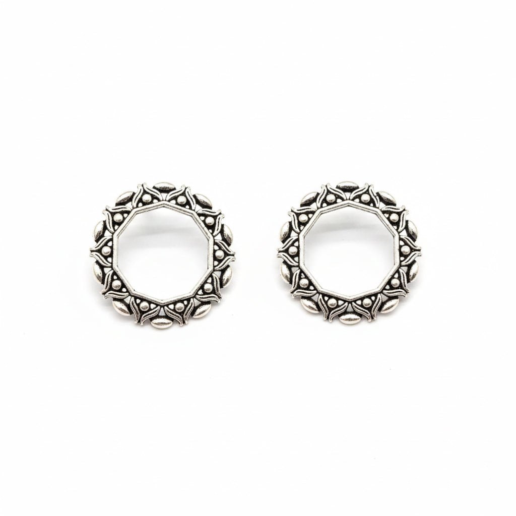 The99Jewel Oxidised Plated Pack of 2 Assorted Studs Combo