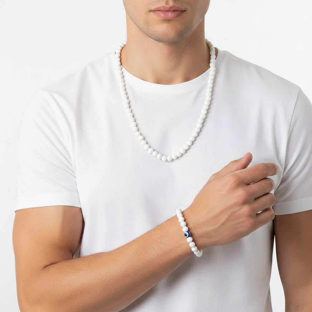 The99Jewel Handcrafted Mala & Bracelet Jewellery Combo for Men