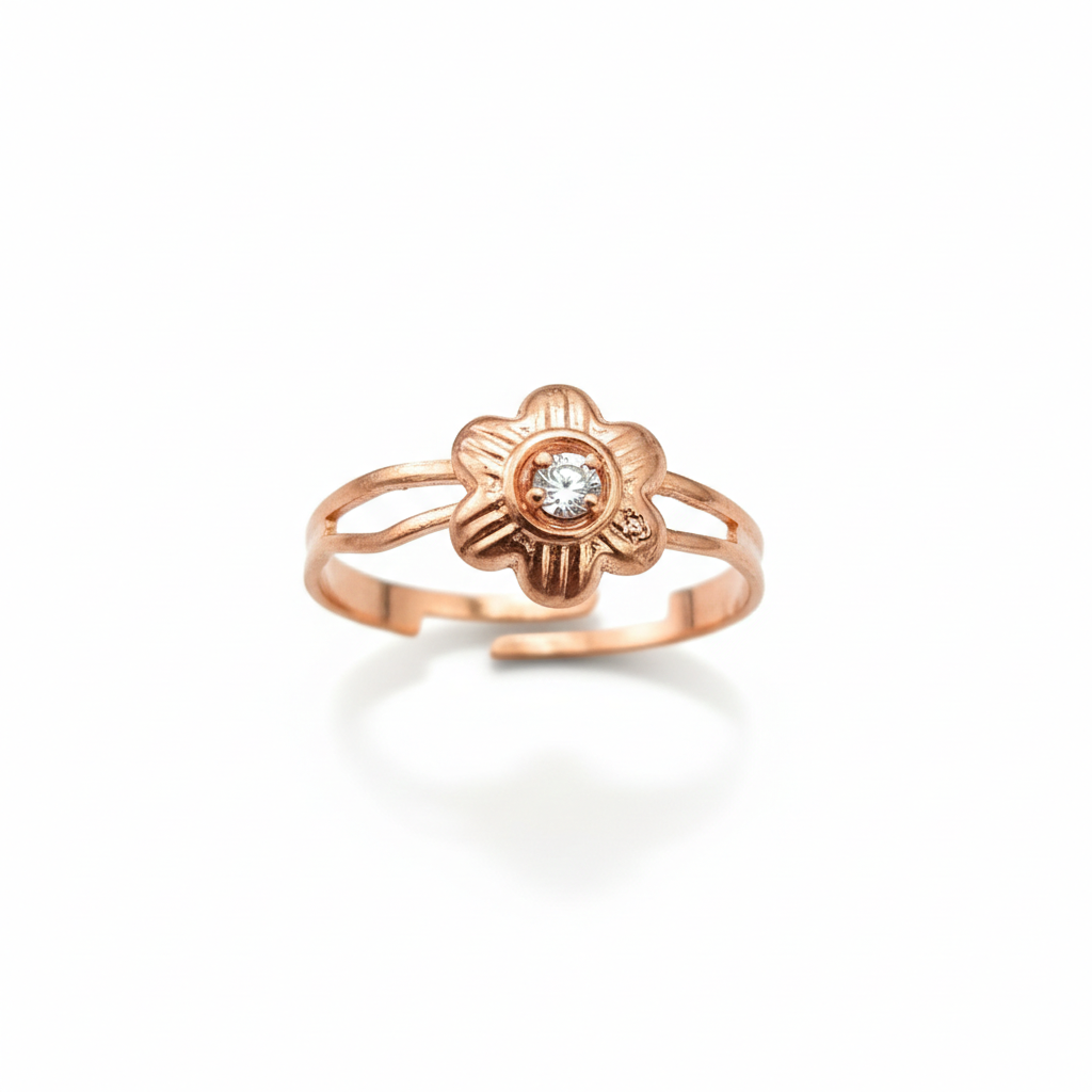 The99Jewel Rose Gold Plated Chain Pendant Earrings Rings And Bracelet Jewellery Combo Set