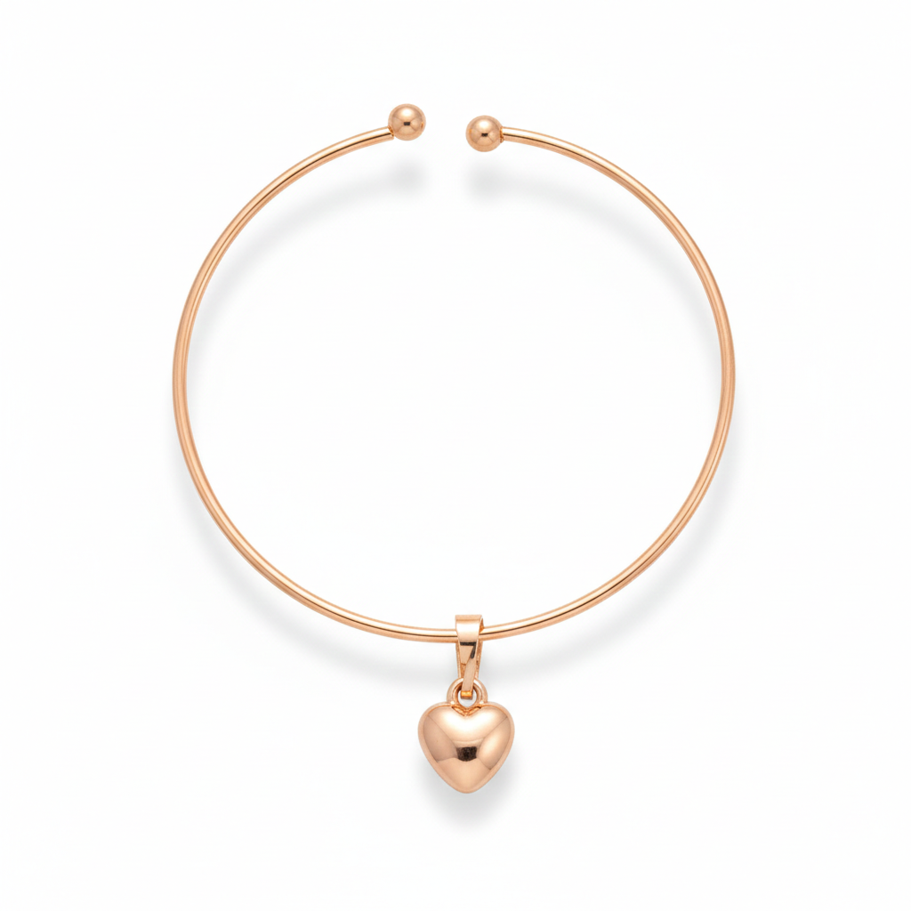 The99Jewel Rose Gold Plated Chain Pendant Earrings Rings And Bracelet Jewellery Combo Set