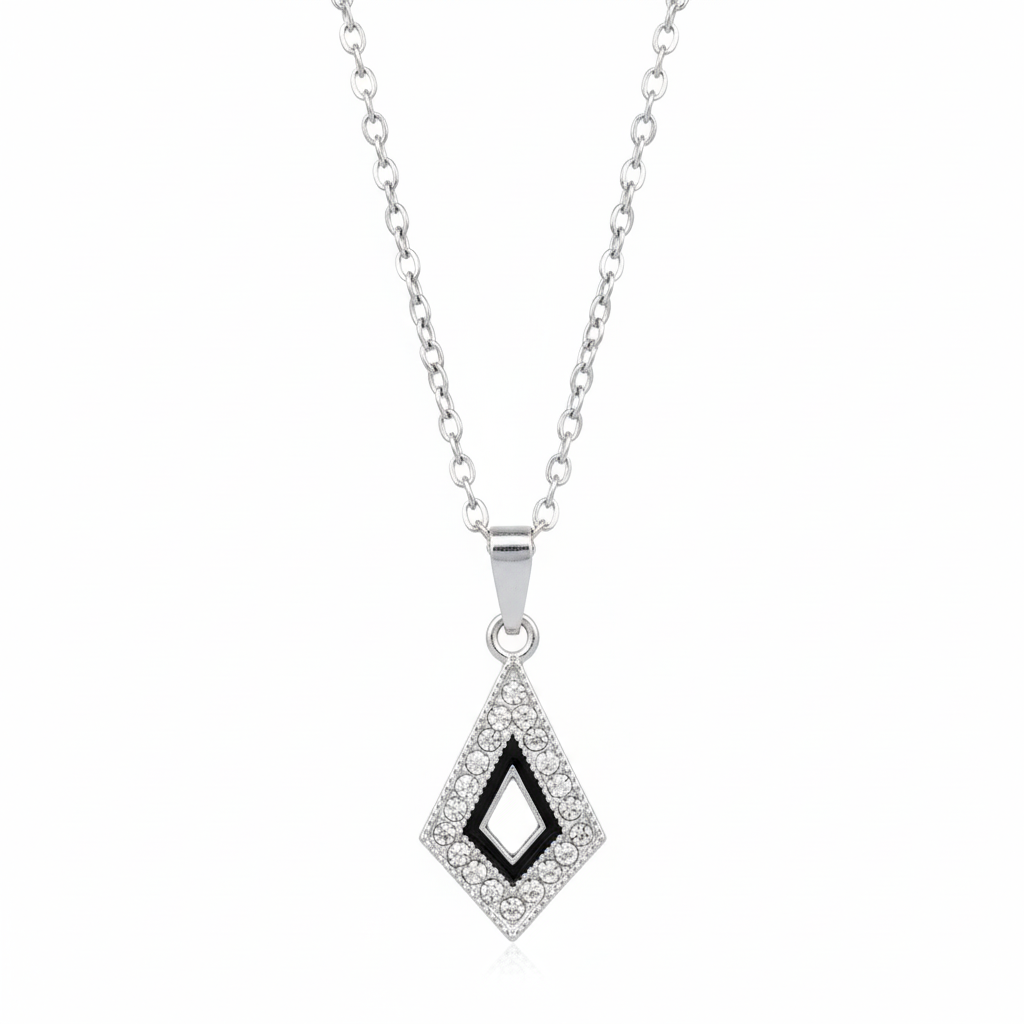 The99Jewel Silver Plated Chain Pendant Earrings Rings And Bracelet Jewellery Combo Set