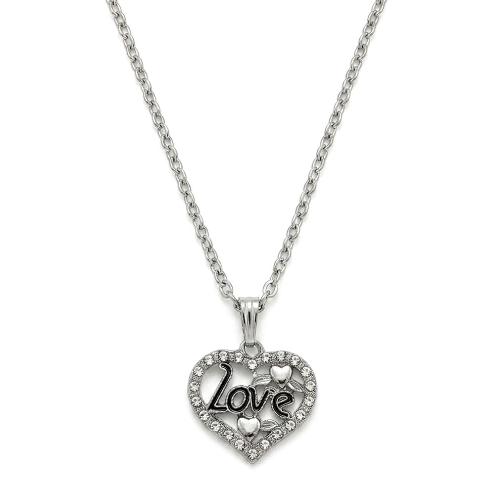 The99Jewel Silver Plated Chain Pendant Earrings Rings And Bracelet Jewellery Combo Set