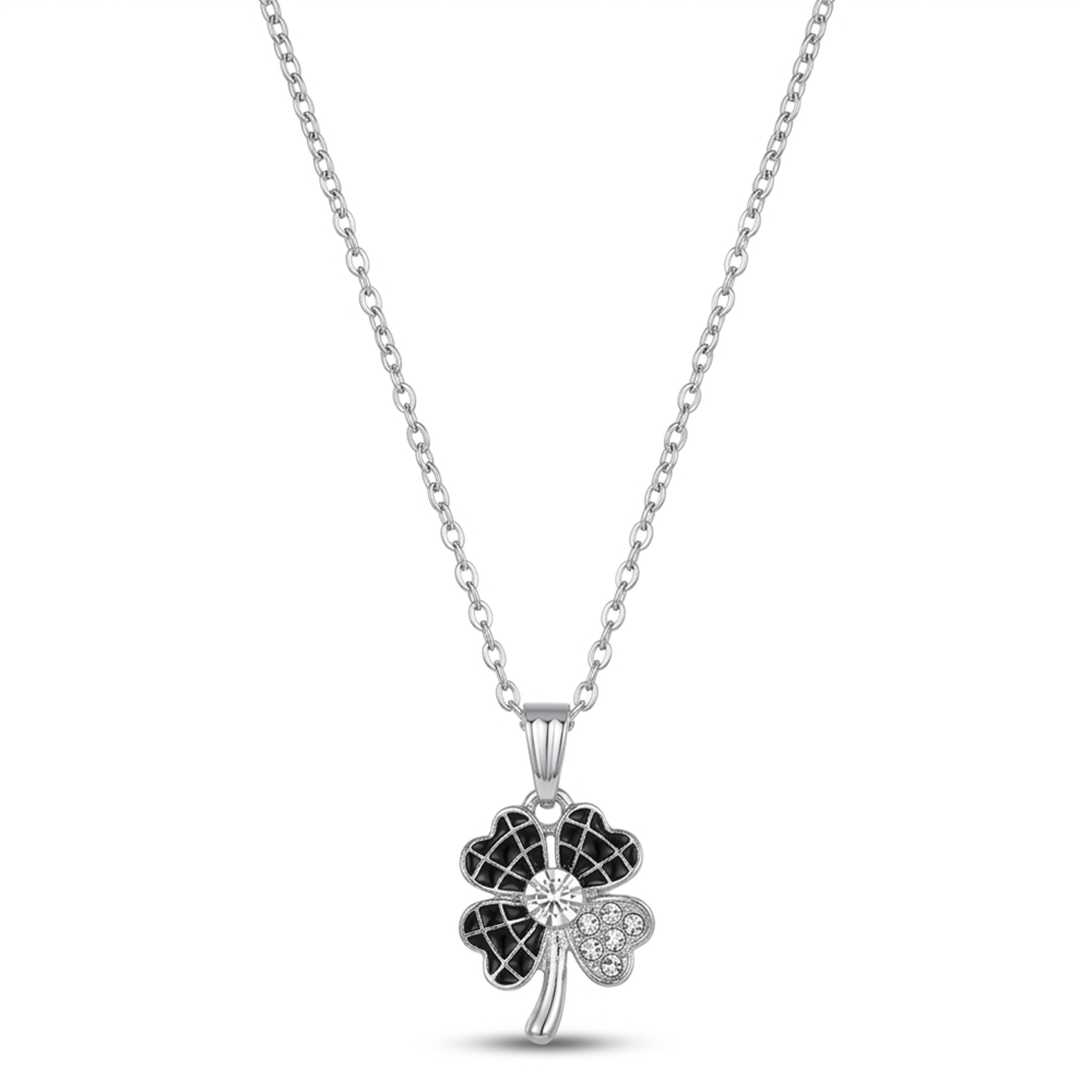 The99Jewel Silver Plated Chain Pendant Earrings Rings And Bracelet Jewellery Combo Set