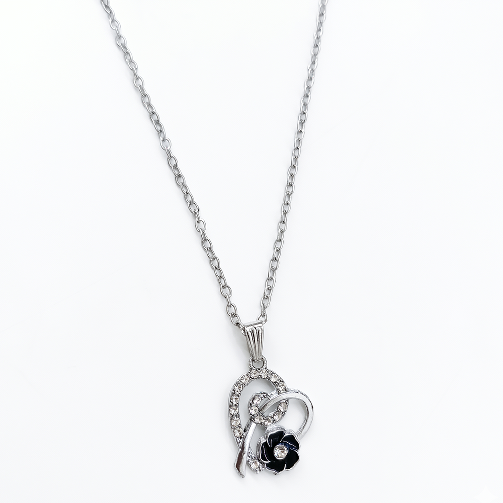 The99Jewel Silver Plated Chain Pendant Earrings Rings And Bracelet Jewellery Combo Set