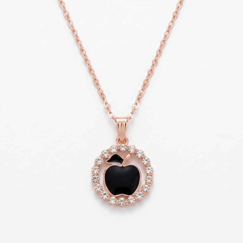 The99Jewel Rose Gold Plated Chain Pendant Earrings Rings And Bracelet Jewellery Combo Set