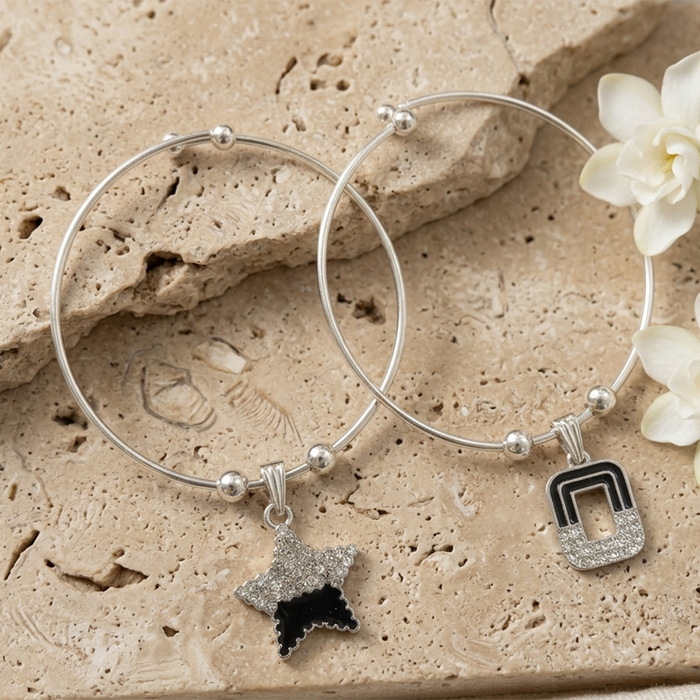 The99Jewel Silver Plated Elegant Austrian Stone Openable Bracelet For Women & Girls
