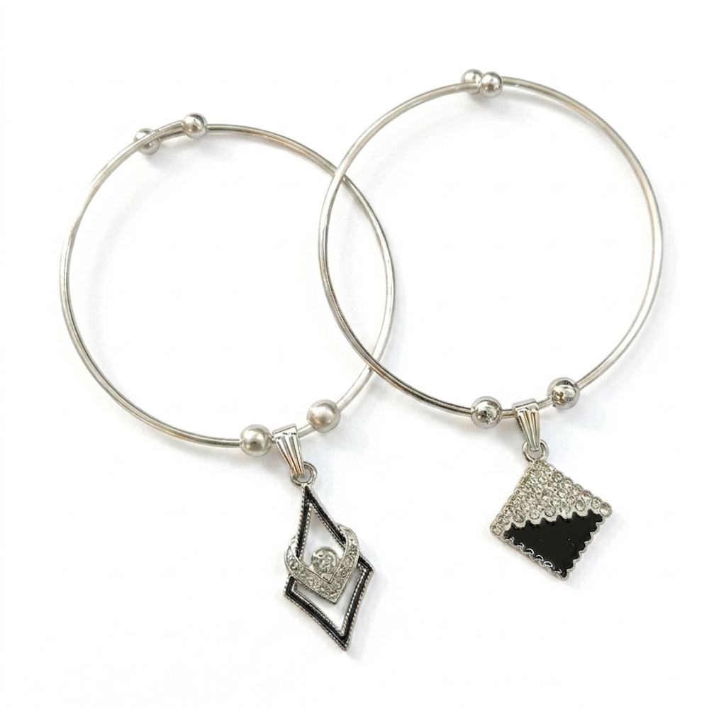 The99Jewel Silver Plated Elegant Austrian Stone Openable Bracelet For Women & Girls