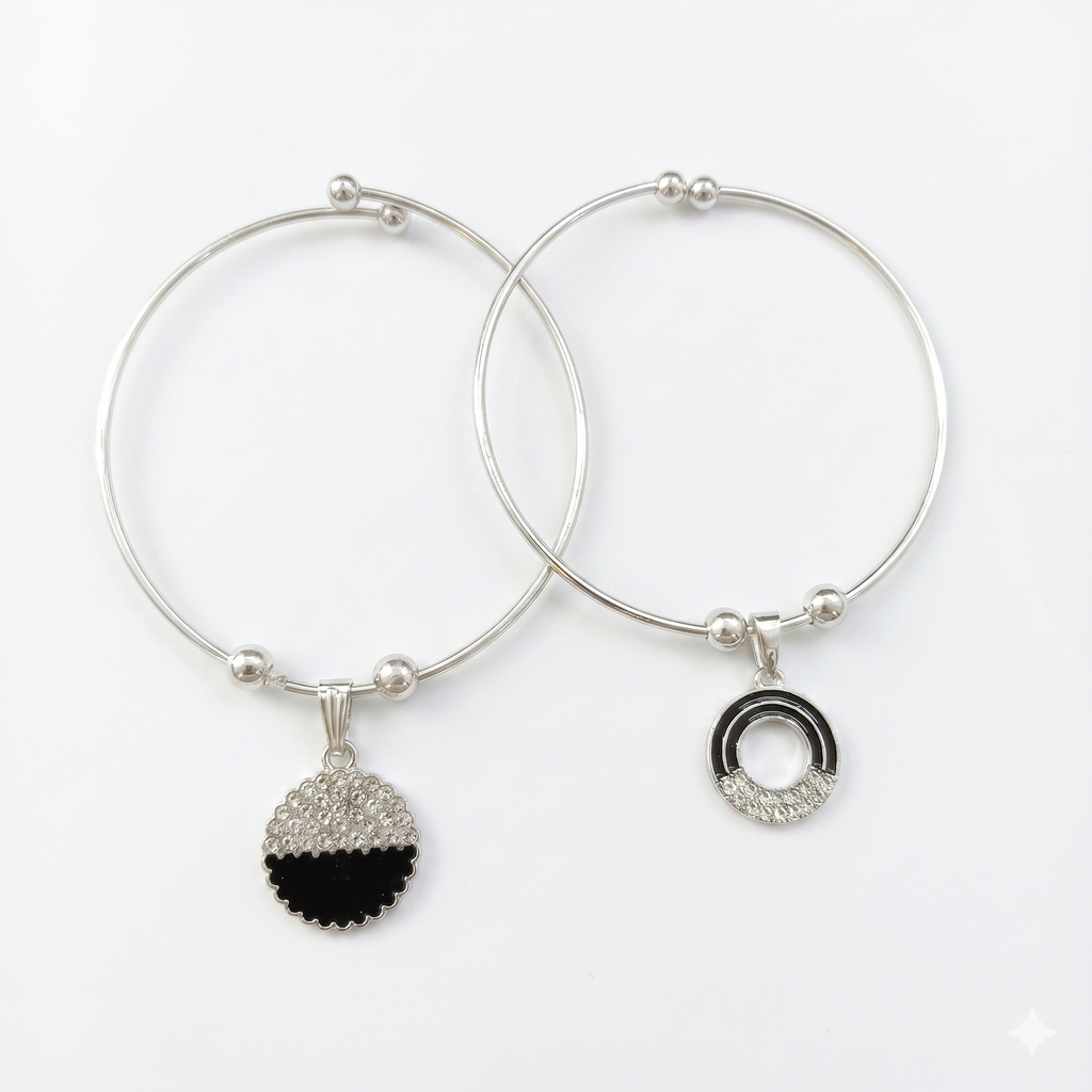 The99Jewel Silver Plated Elegant Austrian Stone Openable Bracelet For Women & Girls