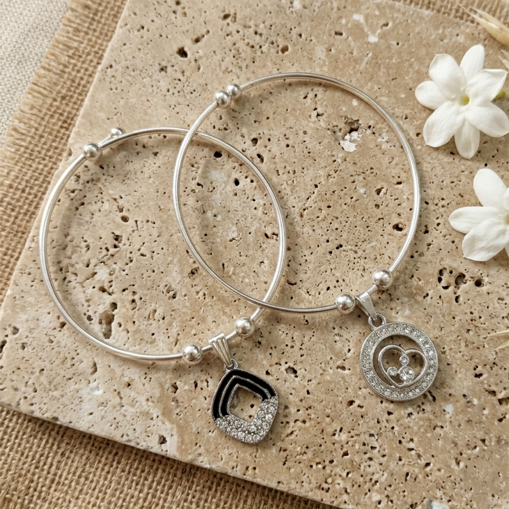 The99Jewel Silver Plated Elegant Austrian Stone Openable Bracelet For Women & Girls