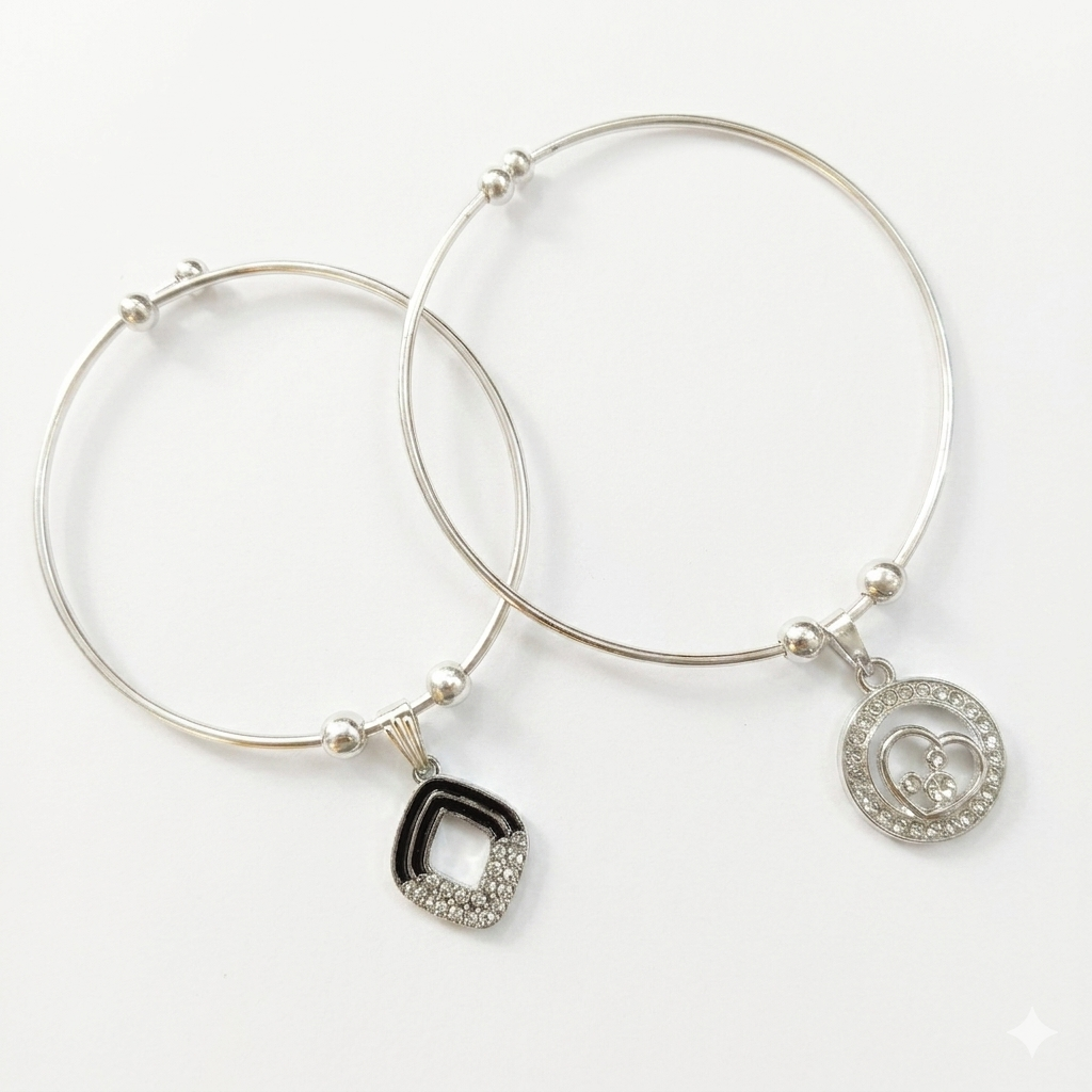 The99Jewel Silver Plated Elegant Austrian Stone Openable Bracelet For Women & Girls
