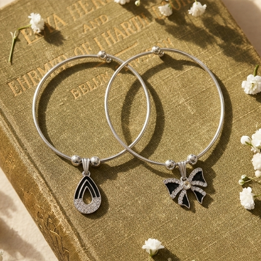 The99Jewel Silver Plated Elegant Austrian Stone Openable Bracelet For Women & Girls