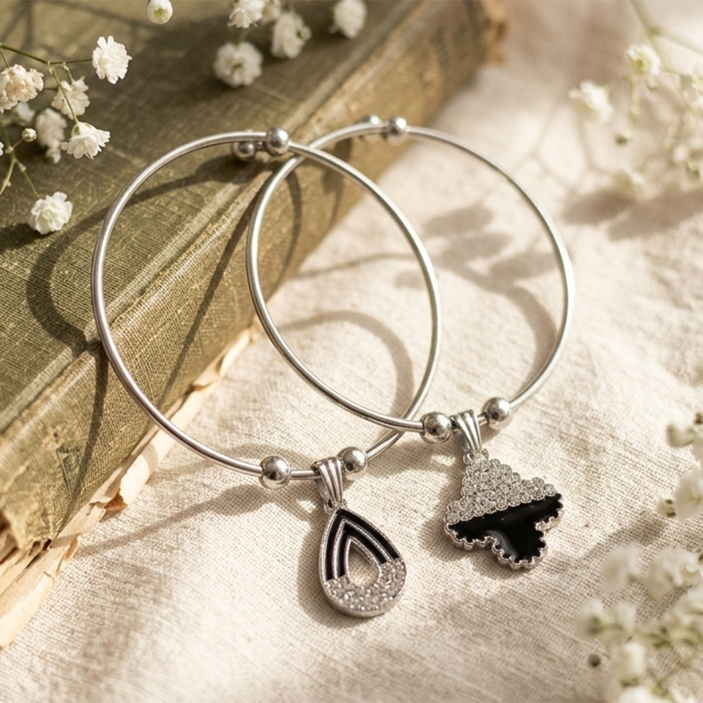The99Jewel Silver Plated Elegant Austrian Stone Openable Bracelet For Women & Girls