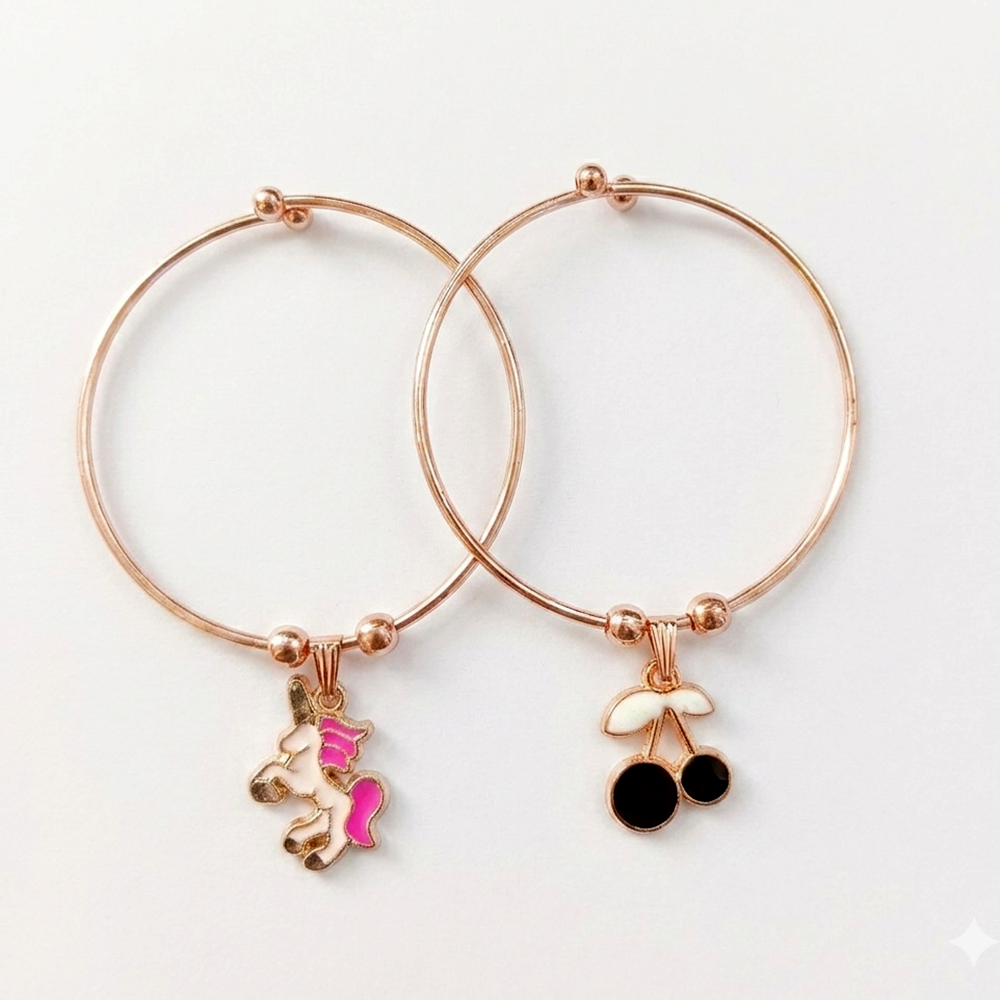The99Jewel Silver Plated Cute Charms Meenakari Openable Bracelet For Women & Girls (Assorted Desing)
