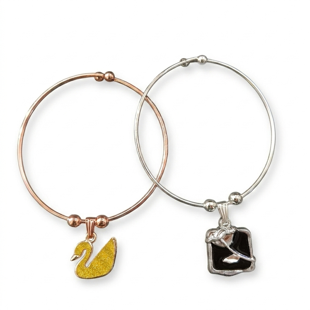 The99Jewel Silver Plated Cute Charms Meenakari Openable Bracelet For Women & Girls (Assorted Desing)