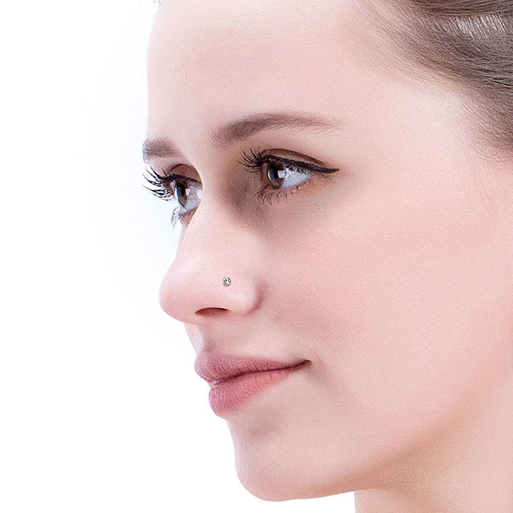 The99Jewel Colorful Crystal Stone Nose Stud Set for Women ( 40 Nose Stud )