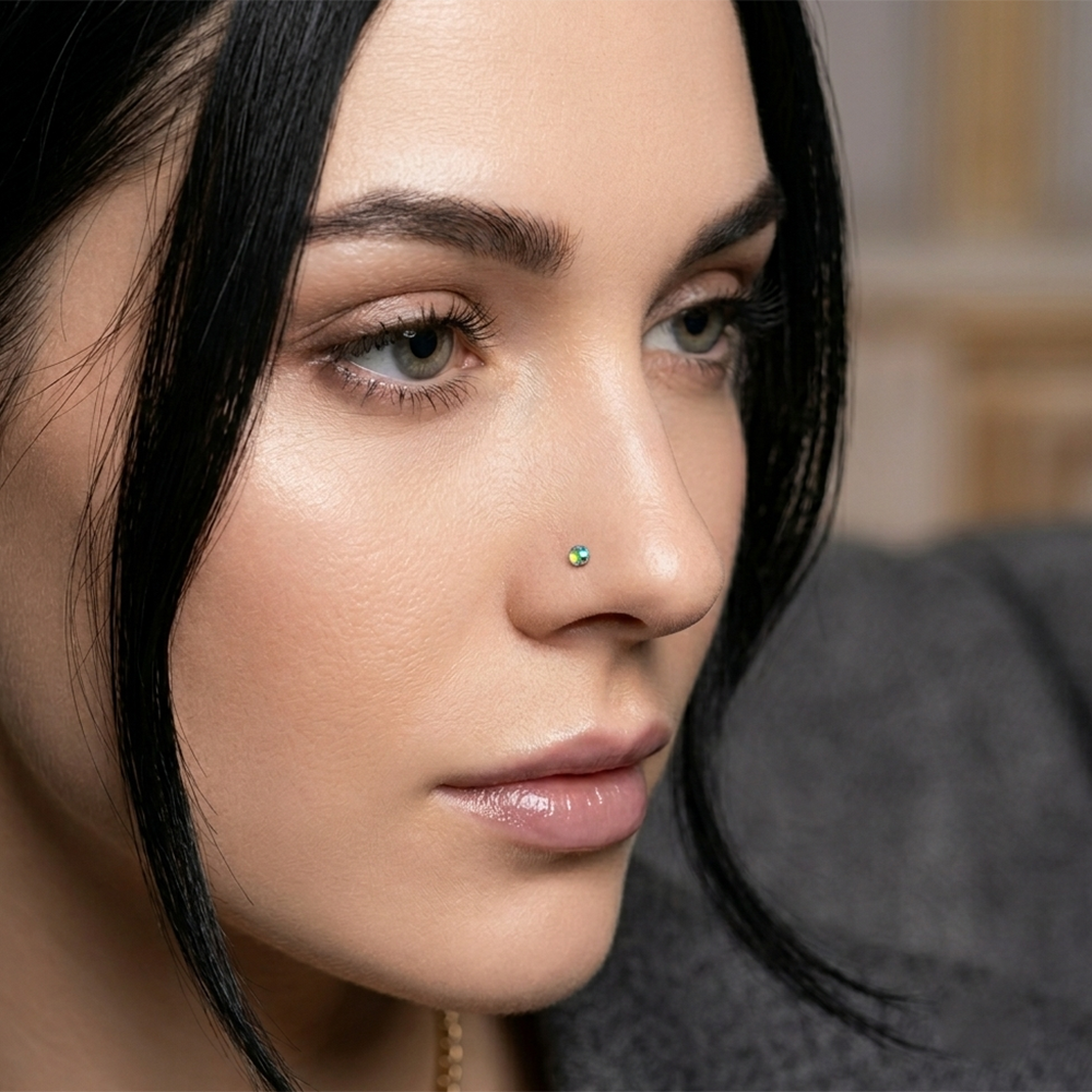The99Jewel Crystal Stone Nose Stud Set for Women ( 40 Nose Stud )