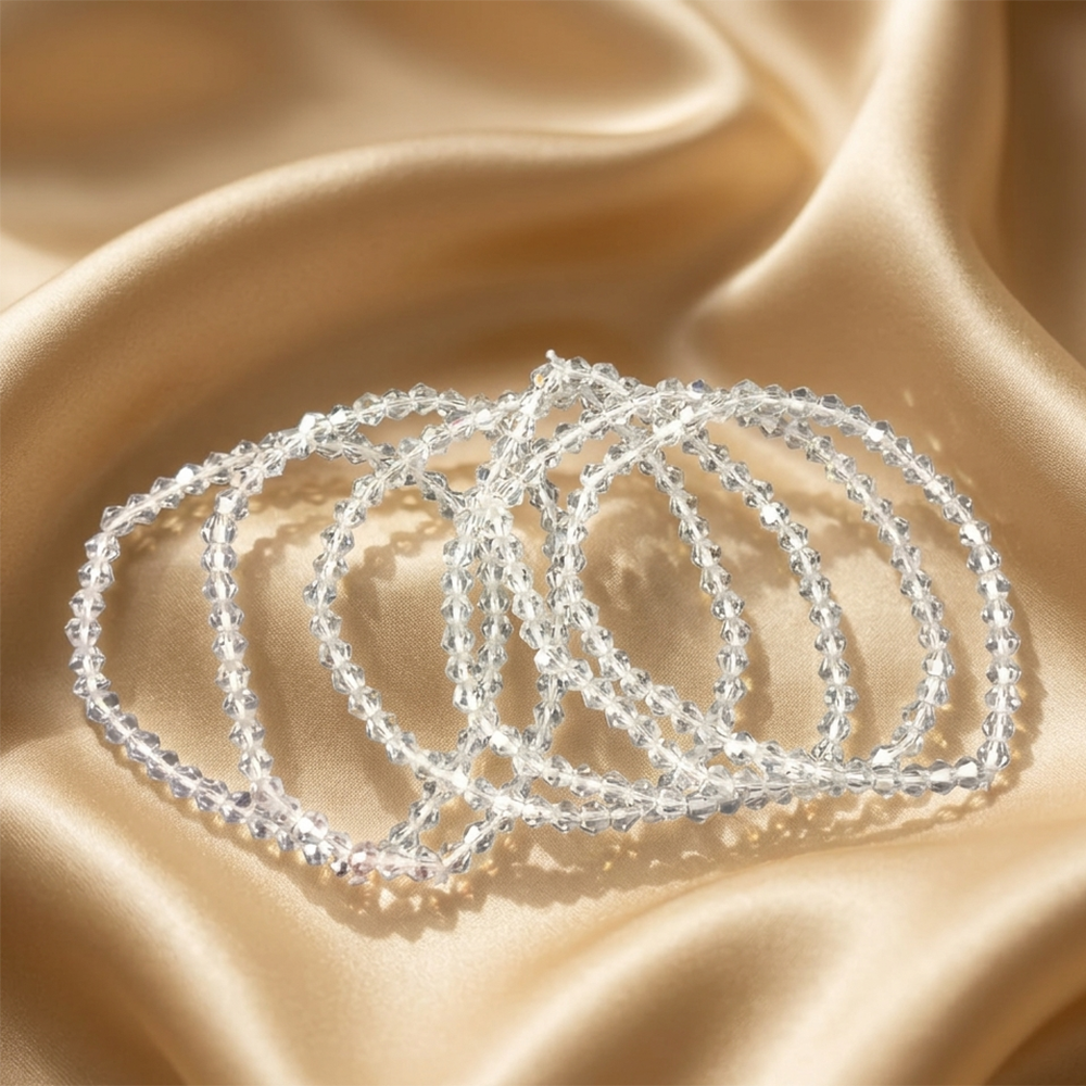 The99Jewel White Fashion Bracelet Combo Set of 6 for Women