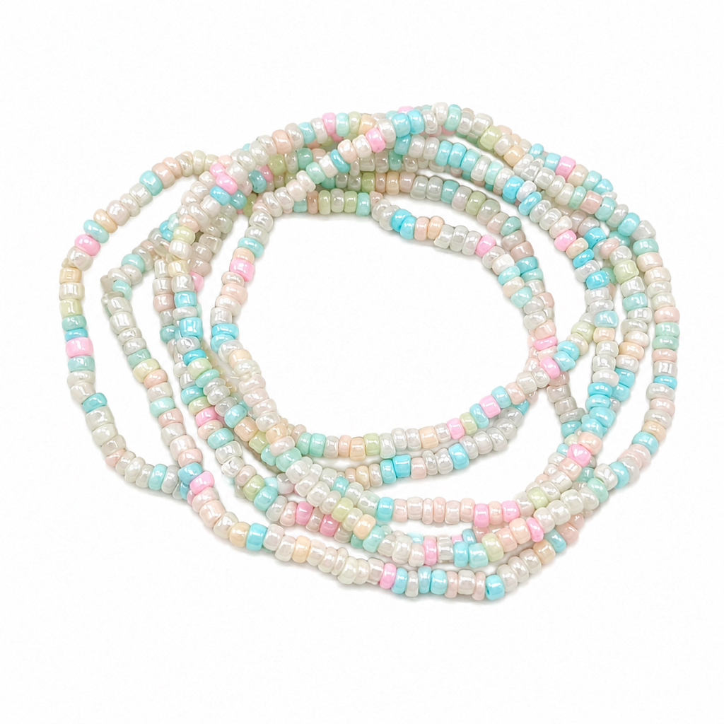The99Jewel Trendy Multi Strand Seed Bead Bracelet Combo Set of 6 for Women