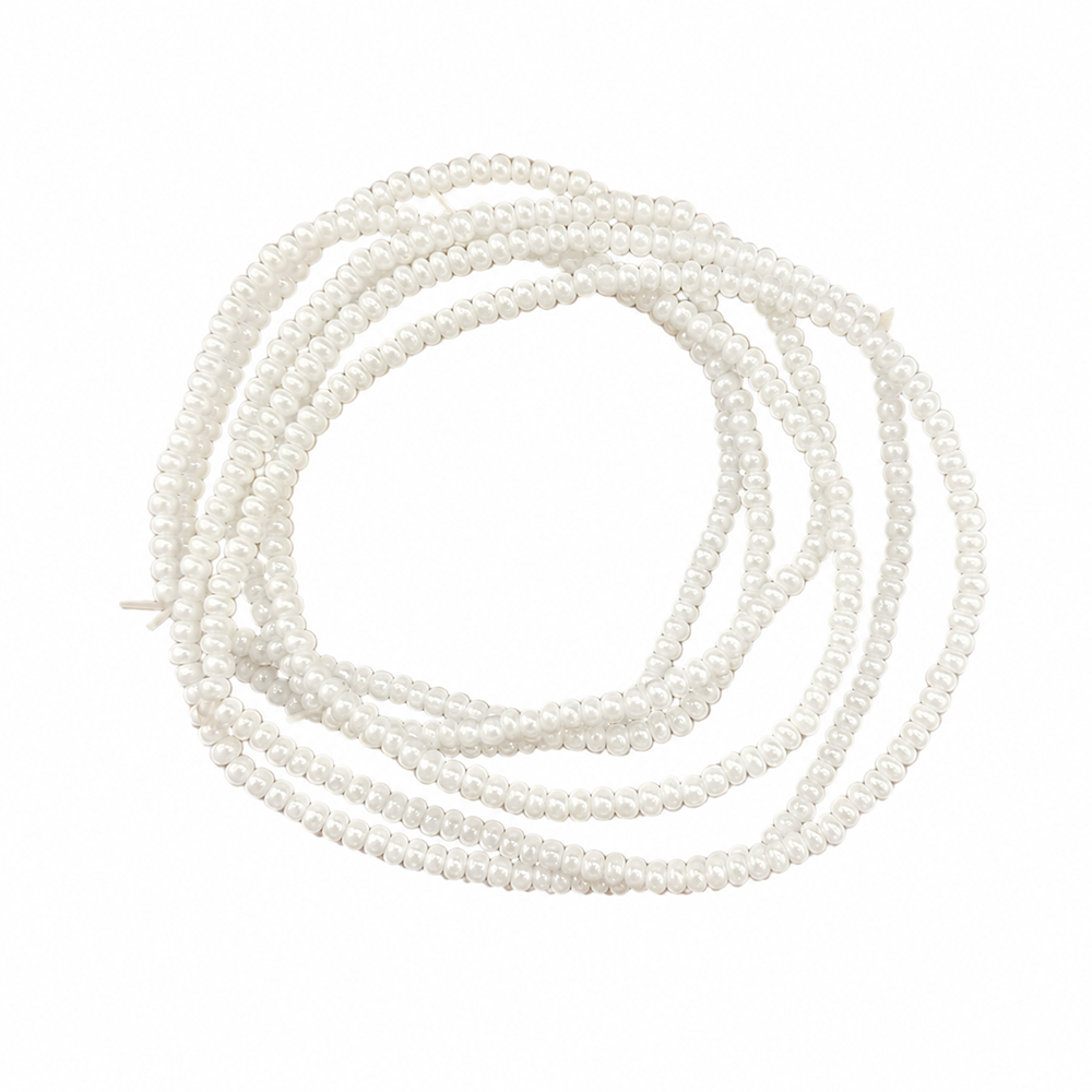The99Jewel Trendy White Strand Seed Bead Bracelet Combo Set of 6 for Women