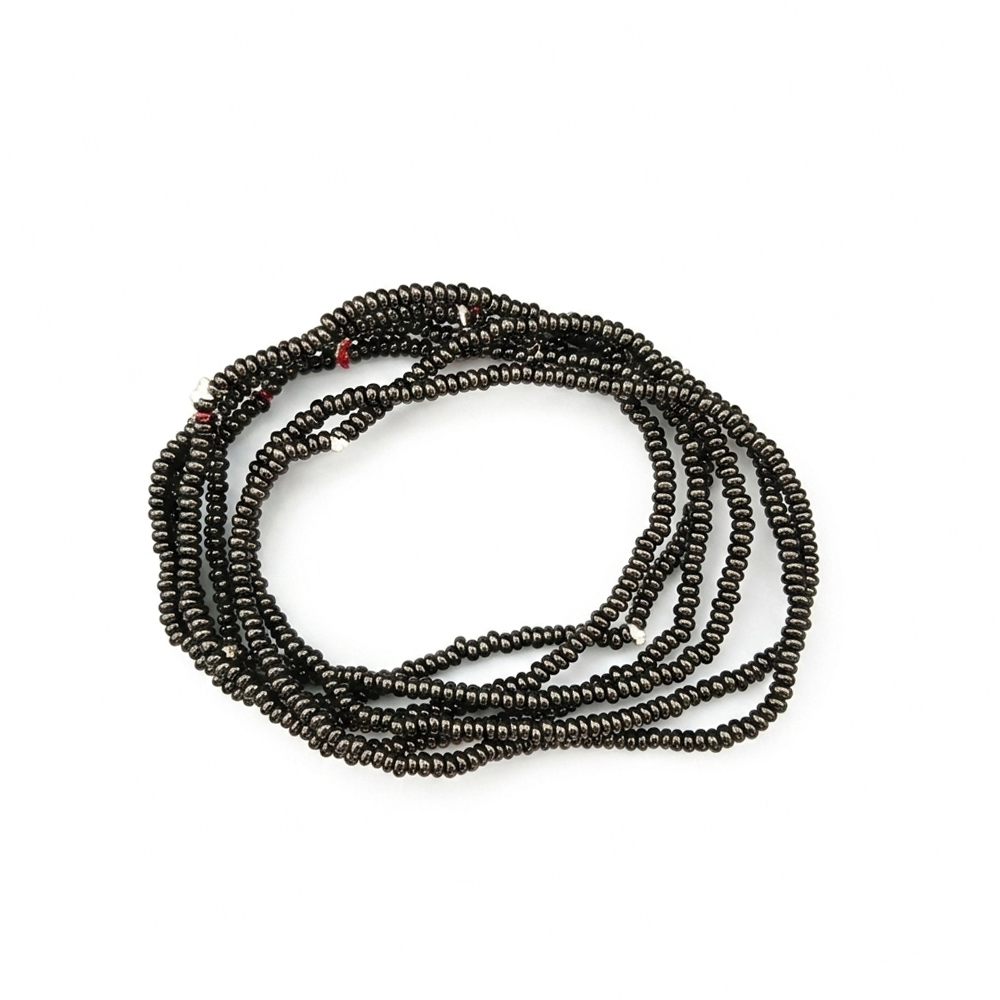 The99Jewel Trendy Black Strand Seed Bead Bracelet Combo Set of 6 for Women