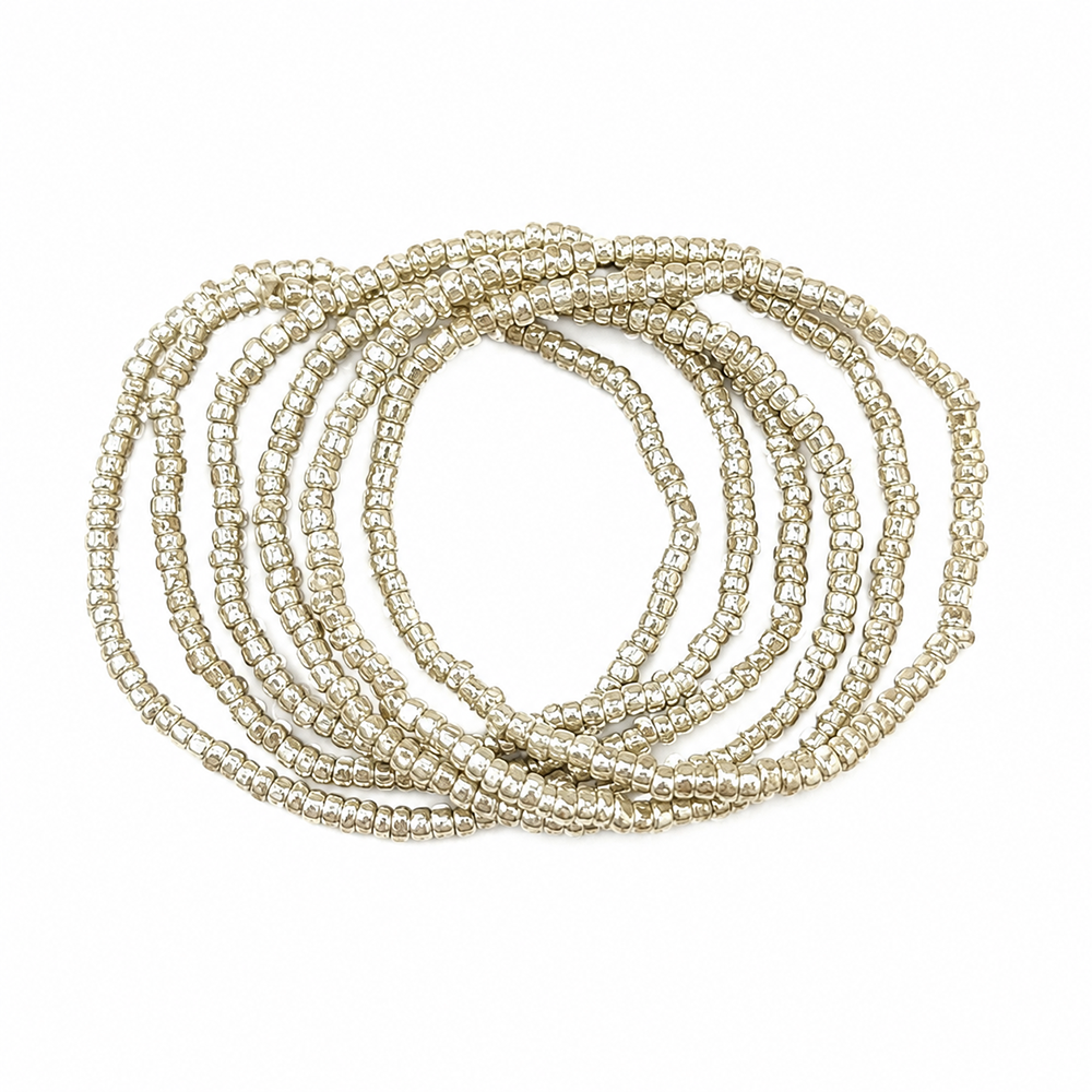 The99Jewel Trendy Gold Strand Seed Bead Bracelet Combo Set of 6 for Women