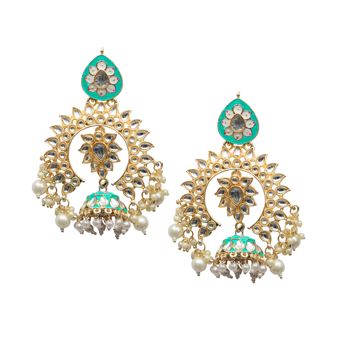 The99Jewel Classic Indian Traditional Dangler Earrings for Women | Stylish Ethnic Jewellery for Sarees, Salwar Suits and Lehengas