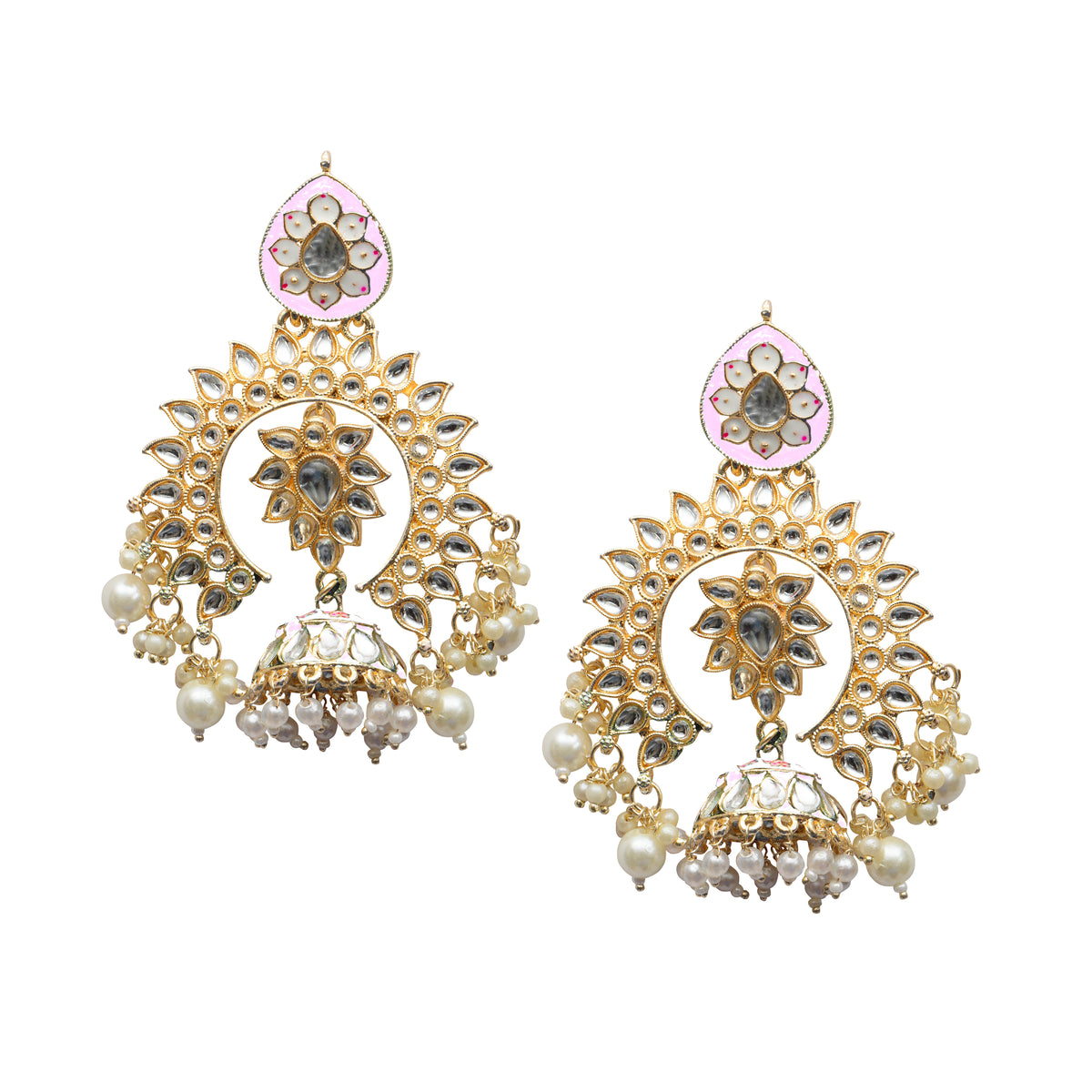 The99Jewel Classic Indian Traditional Dangler Earrings for Women | Stylish Ethnic Jewellery for Sarees, Salwar Suits and Lehengas