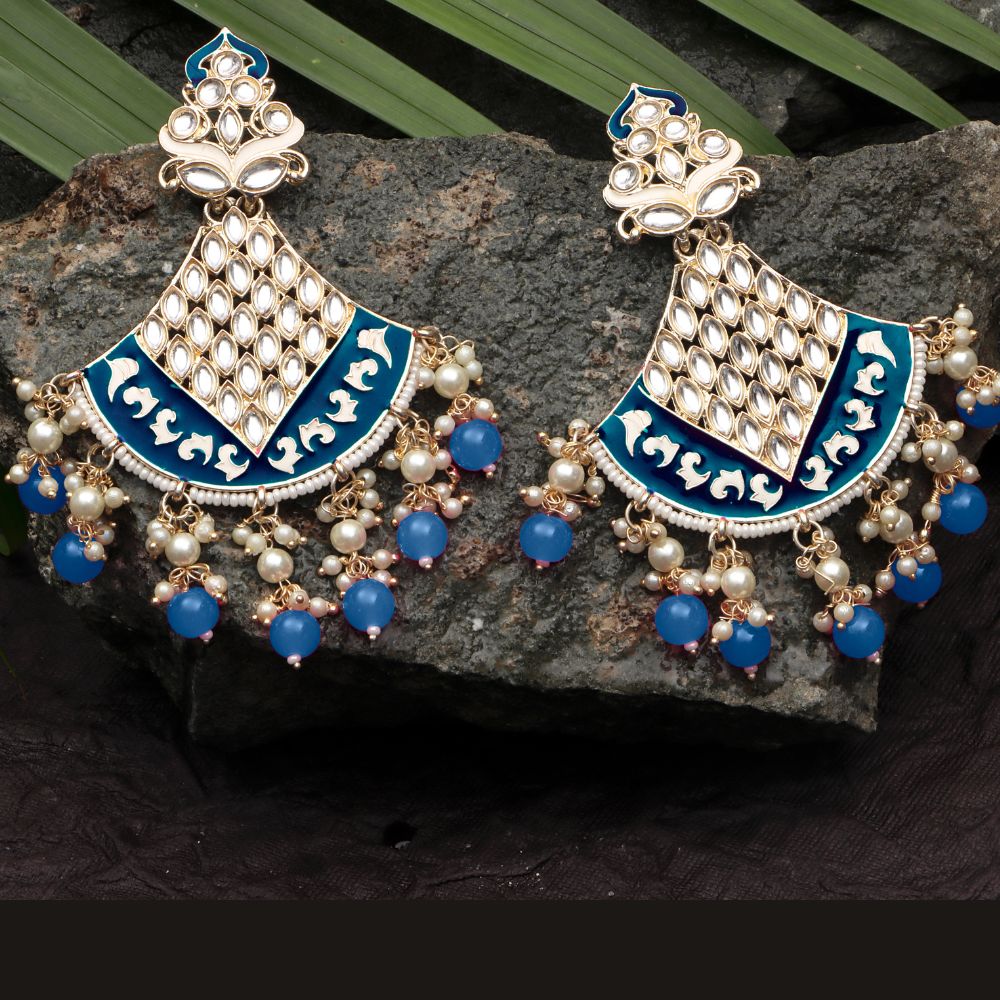 The99Jewel Traditional Dangler Earrings for Women | Elegant Ethnic Long Hanging Earrings for Wedding, Party and Festive Wear
