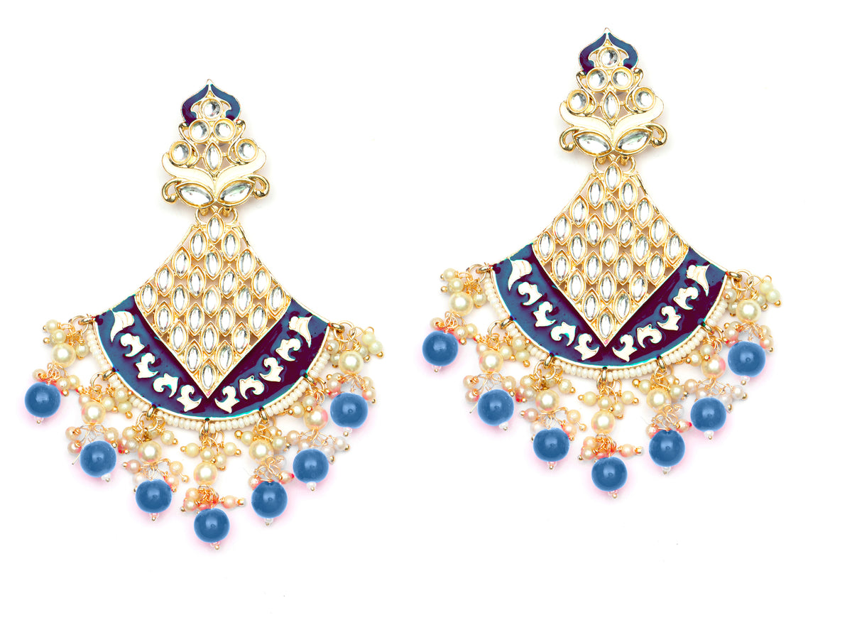 The99Jewel Traditional Dangler Earrings for Women | Elegant Ethnic Long Hanging Earrings for Wedding, Party and Festive Wear