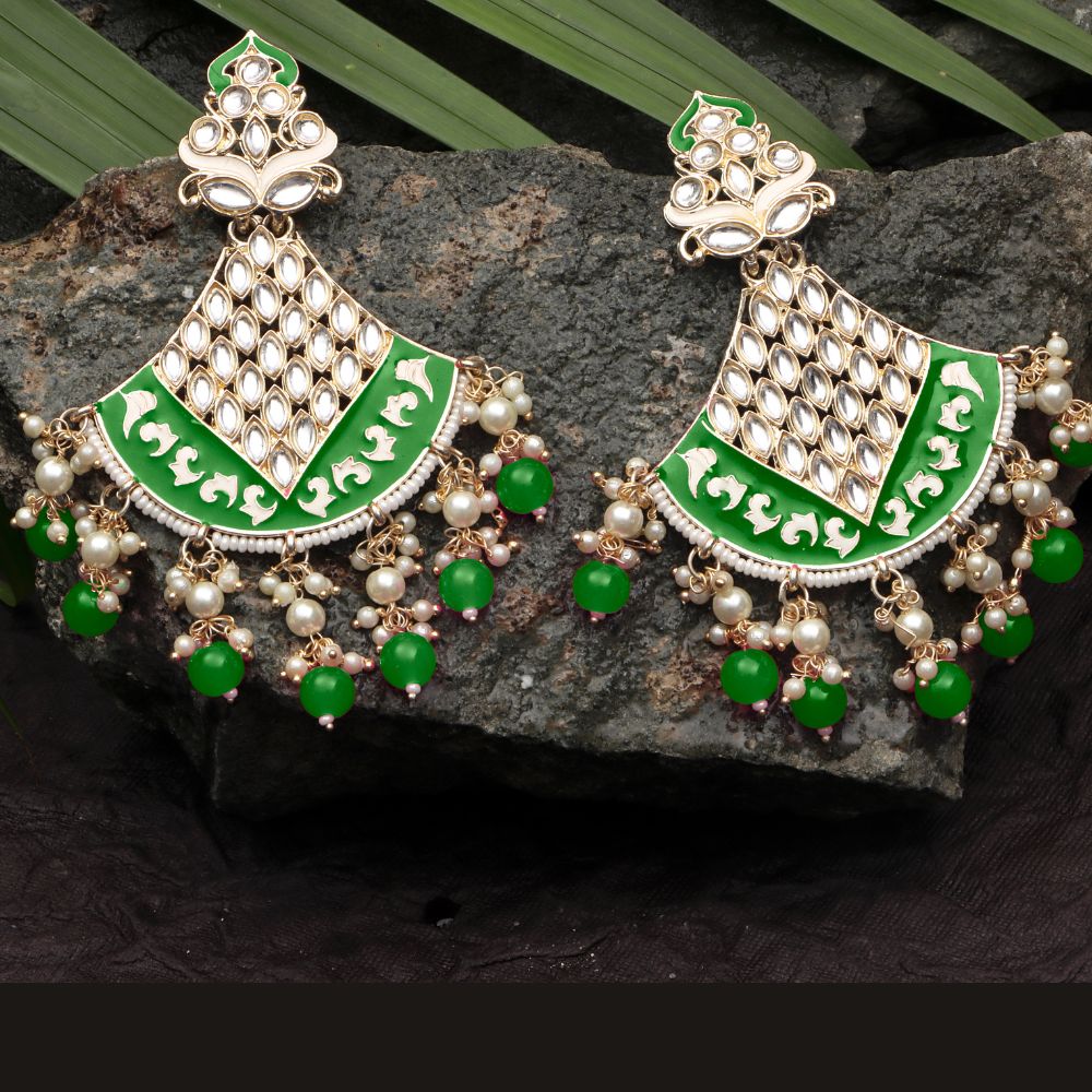 The99Jewel Traditional Dangler Earrings for Women | Elegant Ethnic Long Hanging Earrings for Wedding, Party and Festive Wear