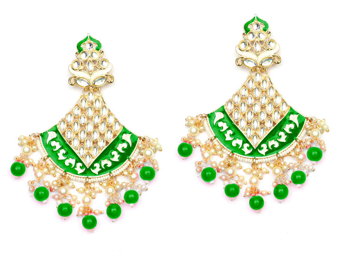 The99Jewel Traditional Dangler Earrings for Women | Elegant Ethnic Long Hanging Earrings for Wedding, Party and Festive Wear