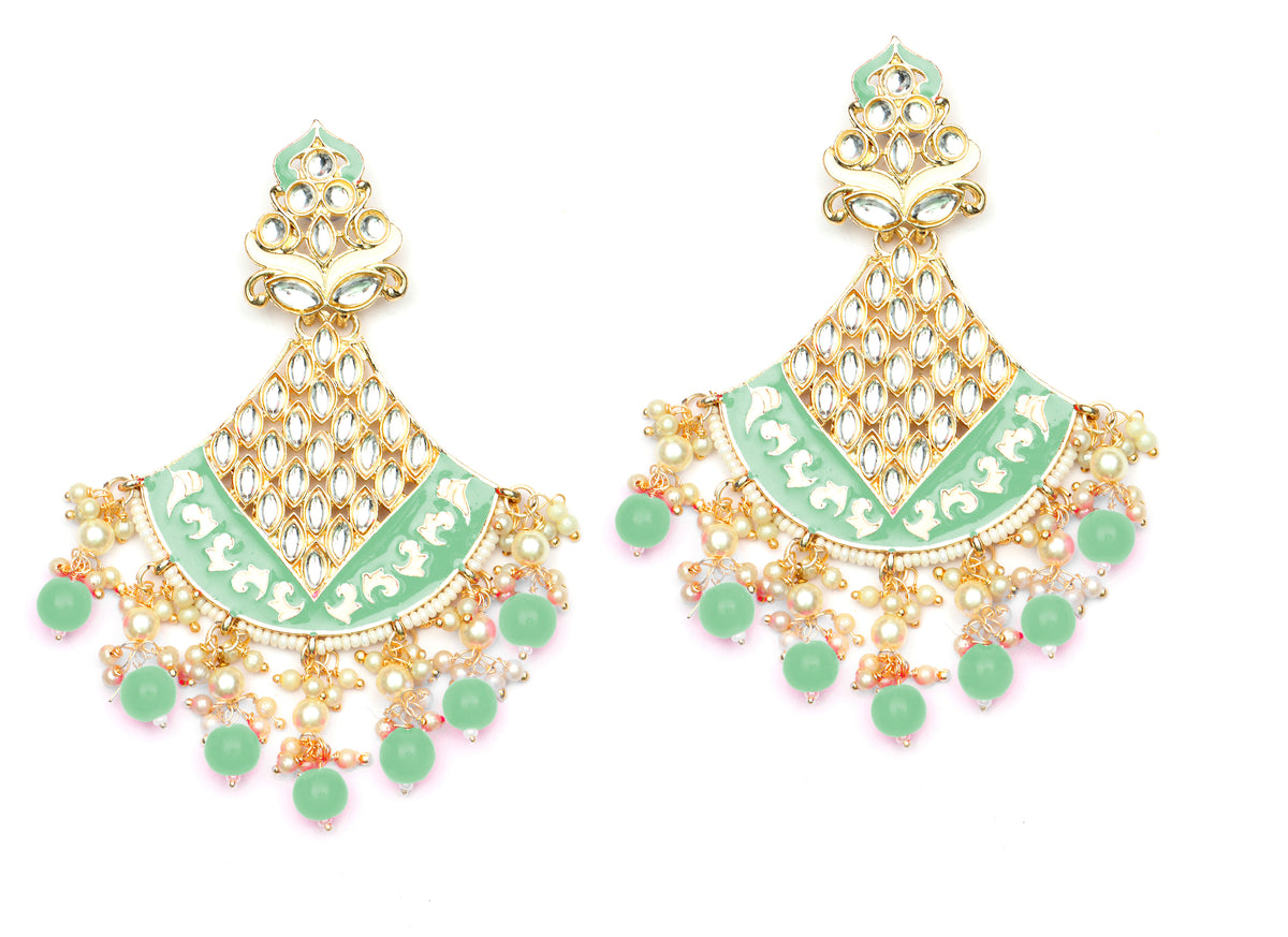 The99Jewel Traditional Dangler Earrings for Women | Elegant Ethnic Long Hanging Earrings for Wedding, Party and Festive Wear