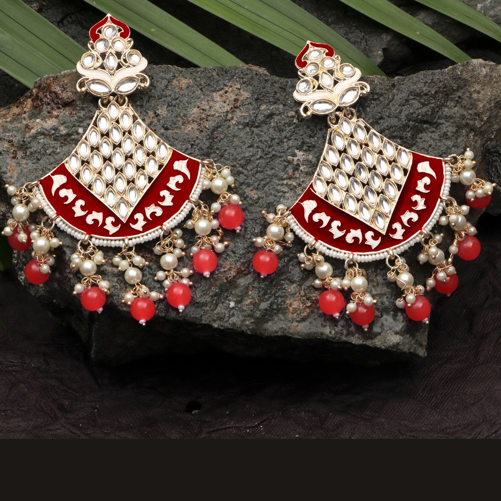 The99Jewel Traditional Dangler Earrings for Women | Elegant Ethnic Long Hanging Earrings for Wedding, Party and Festive Wear