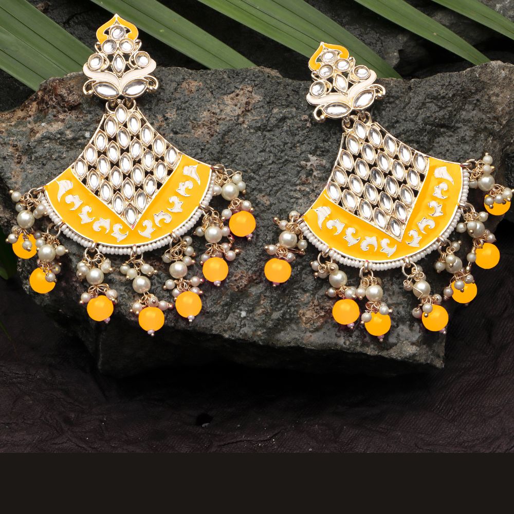 The99Jewel Traditional Dangler Earrings for Women | Elegant Ethnic Long Hanging Earrings for Wedding, Party and Festive Wear
