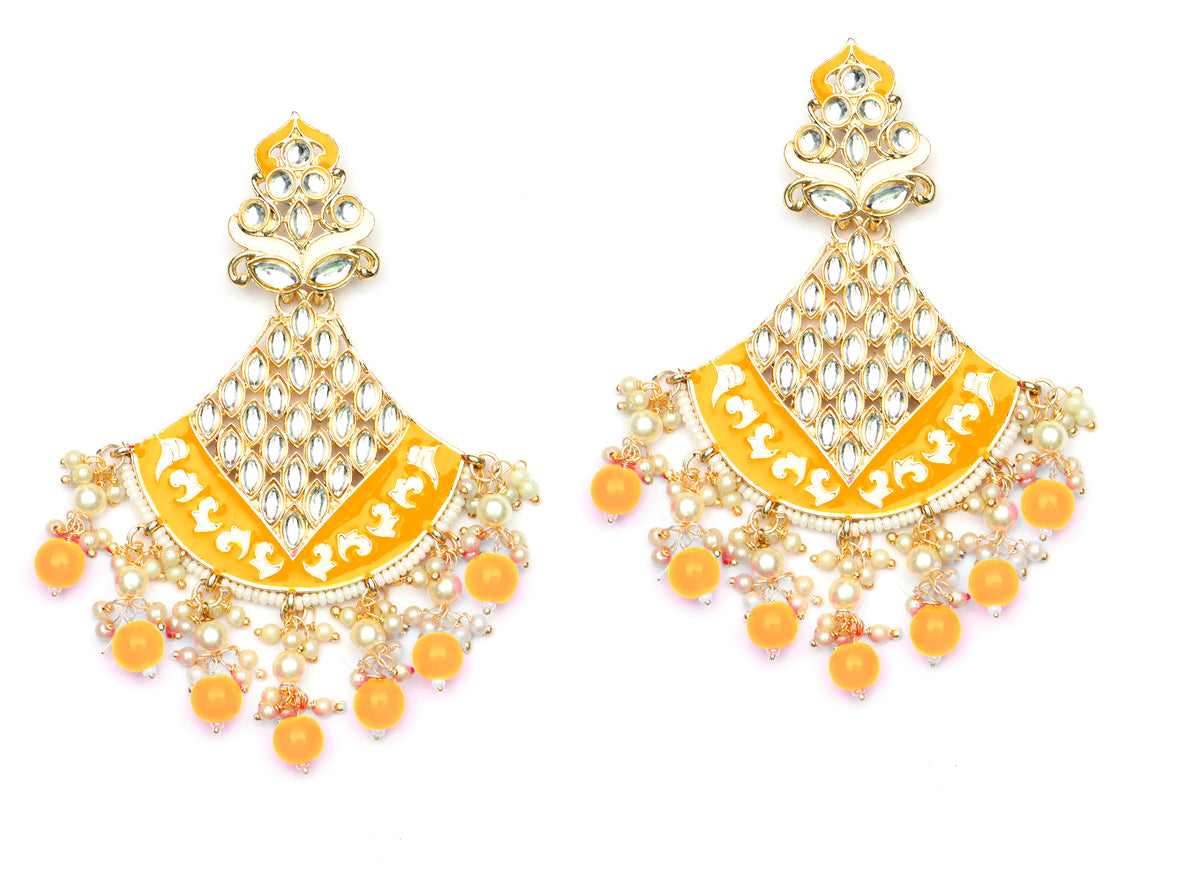 The99Jewel Traditional Dangler Earrings for Women | Elegant Ethnic Long Hanging Earrings for Wedding, Party and Festive Wear