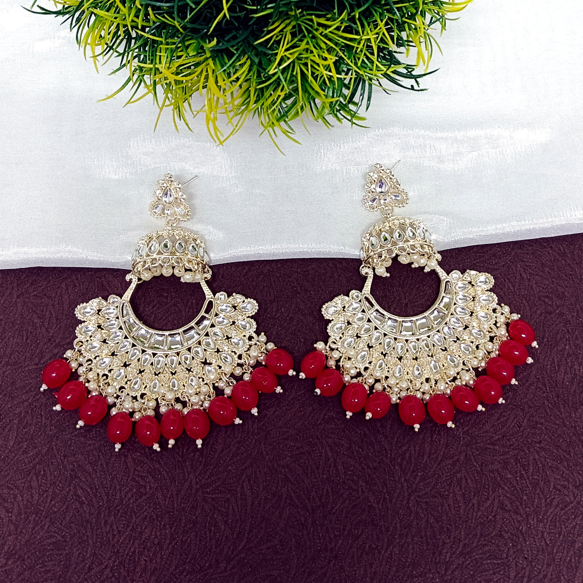 The99Jewel Traditional Dangler Earrings for Women | Elegant Ethnic Long Hanging Earrings for Wedding, Party and Festive Wear