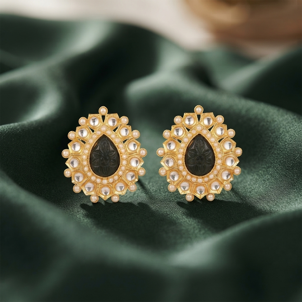 The99Jewel Heritage Pearl & Kundan Party Wear Earrings for Women