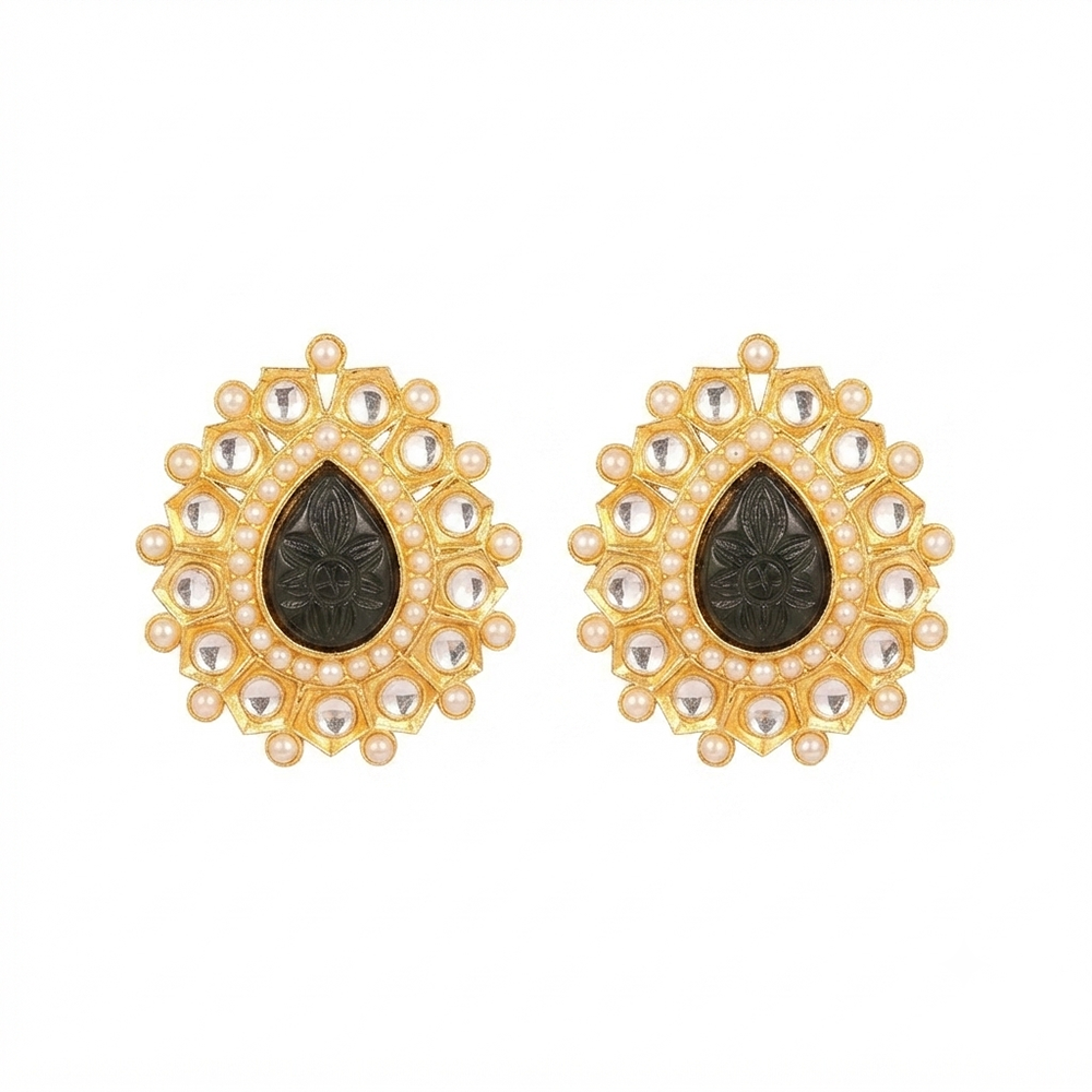 The99Jewel Heritage Pearl & Kundan Party Wear Earrings for Women