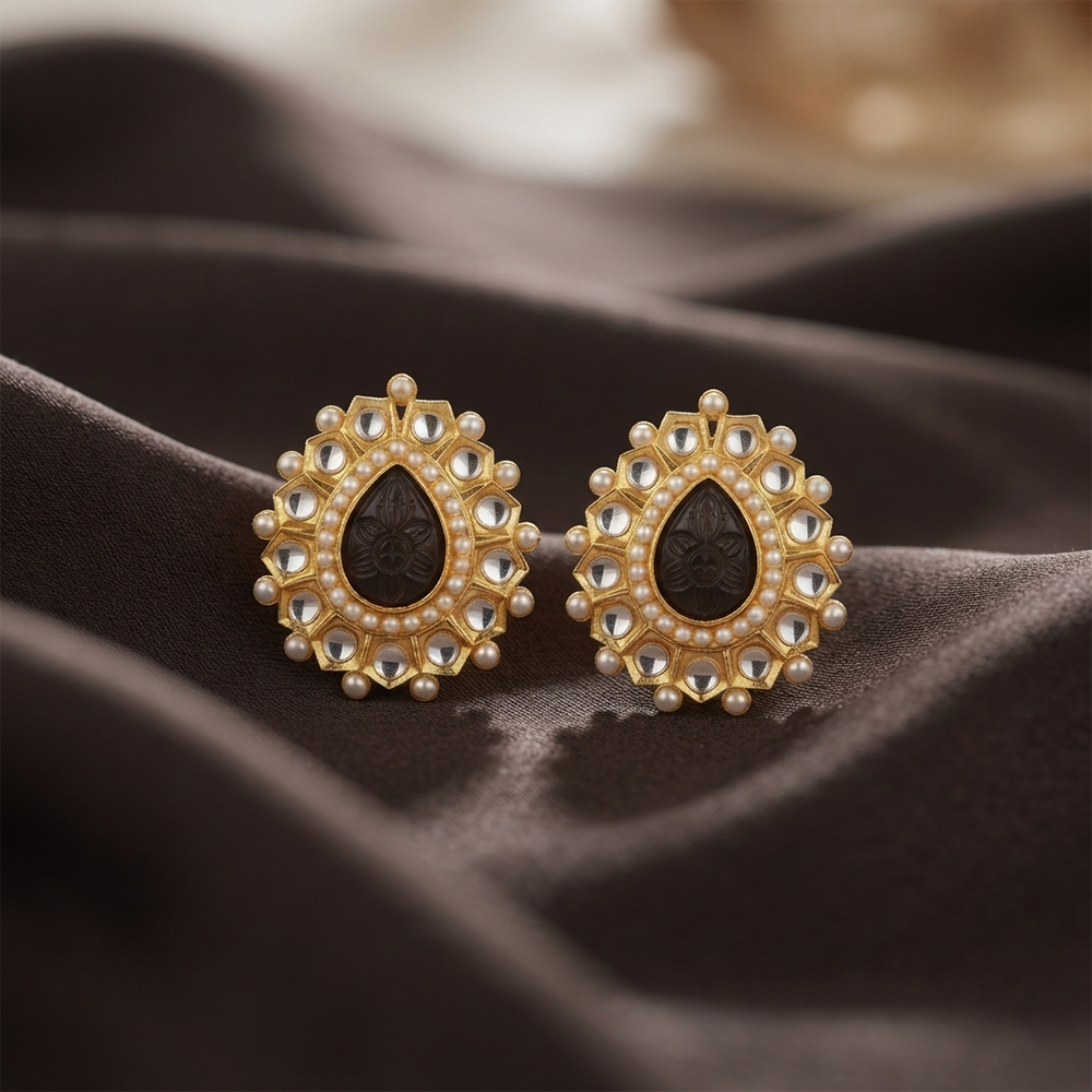 The99Jewel Heritage Pearl & Kundan Party Wear Earrings for Women
